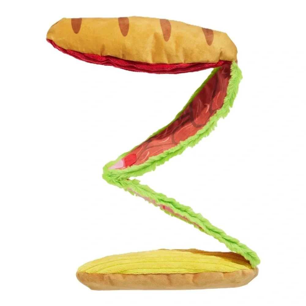 Bark Box Big Bite‎ Hoagie Plush Squeaky Crinkle Dog Toy All Size